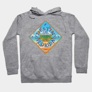 Destin, Florida, with Blue Crab on Beach Hoodie